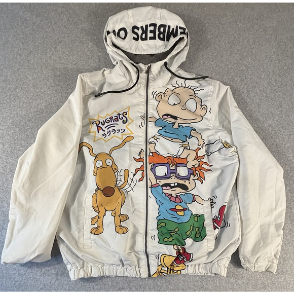 Members Only Nickelodeon Rugrats Jacket Reptar Tommy Chuckie Windbreaker M